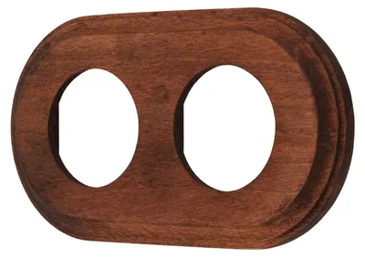 Image de Cadre rétro en bois de hêtre, double I PR1 foncé