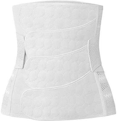 Produktbild von Postpartum-Träger mit 4 Segmente für Bauchunterstützung nach der Schwangerschaft - Weiß M - Bauchband für Rücken- und Bauchstärkung - Unterstützende Hüft- und Bauchband nach der Schwangerschaft