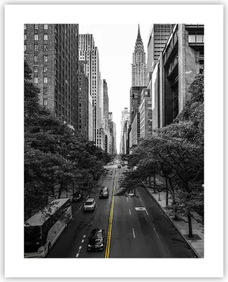 Produktbild von Poster - Poster ohne Rahmen - Broadway New York - 40x50 cm - Wand Bild - Wanddeko - Wandbilder - Kunstposter - Wandposter - Bilder - Kunstdruck - Wanddekoration - Wandbild - P2XPA40x50-5184