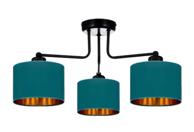 Immagine prodotto di Lampada da soffitto turchese lampada vintage moderna E27 lampada di design a 3 luci N230-E3-T