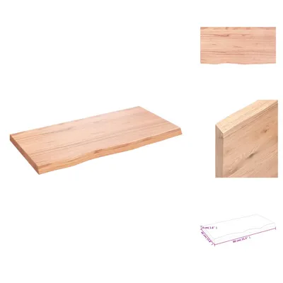 Produktbild von vidaXL Wandregal Hellbraun 80x40x(2-4) cm Massivholz Eiche Behandelt -  Wandregale
