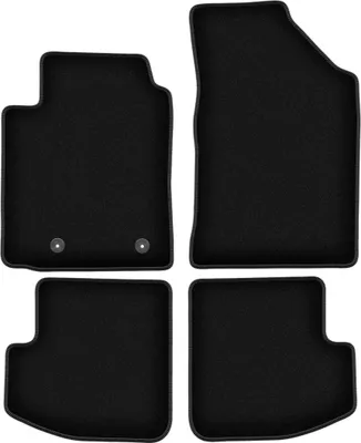 Obrázok produktu pre Velúrové autokoberce na mieru pre Toyota Yaris I (1999-2005, Třídveřový) černé, sada 4 ks, s úchyty