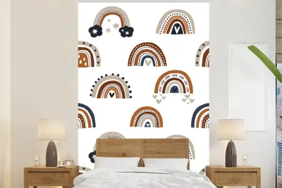 Obrázek produktu pro MuchoWow® Fototapety do obývacího pokoje nebo ložnice tapety vinylové motivy tapety Vzor - Duha - Dekorace 195x300cm