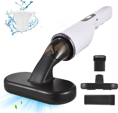 Produktbild von Handstaubsauger, 6300 Pa, leistungsstarker Handstaubsauger, kabellos, wiederaufladbar, mit Filter, geraeuscharm, 120 ml Staubbecher, 3 Gaenge, Handstaubsauger fuer Zuhause/Buero/Haustier und Auto