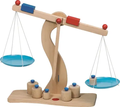 Immagine prodotto di GOKI bilancia in legno con pesi per negozio