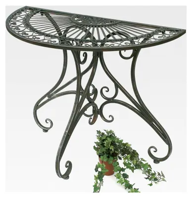 Produktbild von Halbrunder Wandtisch aus Metall, 90 cm, Beistelltisch