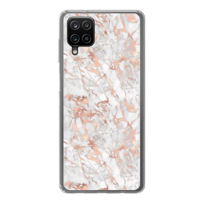 Produktbild von MuchoWow® Handyhülle Schutzhülle Hülle für Samsung Galaxy A12 Marmor - Roségold - Luxus - Muster Silikon Softcase Handy Hülle - Bild