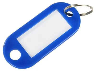 Schlüsselanhänger mit Schlüsselring von HMF in Blau