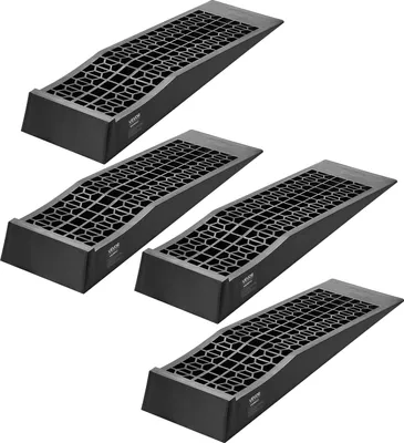Obrázek produktu pro VEVOR, rampové nástavce pro automobily, 4 kusy, nosnost 9072 kg, výška zvednutí 65 mm, přenosné, nízkoprofilové rampy pro servis a výměnu oleje v domácí garáži, robustní provedení vhodné pro vozidla s nízkým podvozkem a pro použití s podpěrnými zvedáky