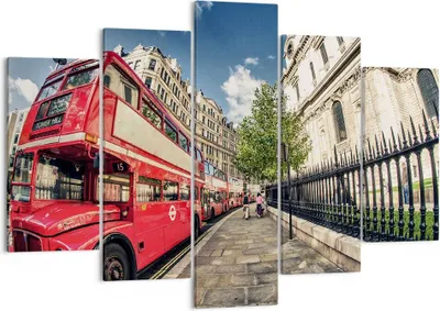 Produktbild von Bild auf Leinwand - Leinwandbild - Architektur London Stadt - 150x100cm - Wand Bild - Wanddeko - Leinwanddruck - Bilder - Kunstdruck - Wanddekoration - Leinwand bilder - Wandkunst - EA150x100-2405