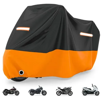 Produktbild von Motorradabdeckung 218x103x123cm – Oxford wasserdicht, Diebstahlschutz | Reflektierend, Wetterschutz für Roller