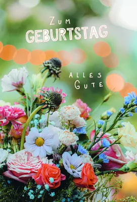 Produktbild von Geburtstag - Glückwunschkarten im Format 11,5 x 17 cm - Blumen