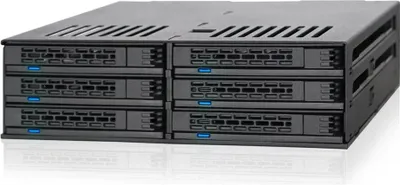 Obrázok produktu pre Icy Dock MB326SP-B Diskové pole 0 TB Rack (1U) Black