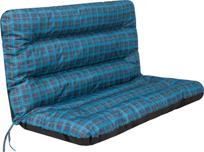 Zdjęcie produktu dla PillowPrim poduszka na huśtawkę hollywood - poduszka na ławkę ogrodową - poduszka na ławkę - poduszka na siedzisko i oparcie - szerokość siedziska 180 cm - niebieska kratka
