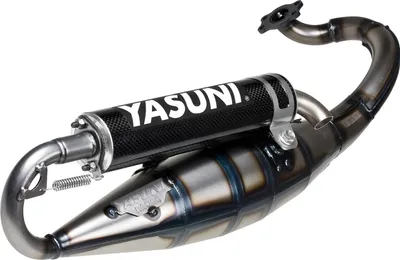 Immagine prodotto di Sistema di scarico Yasuni Scooter R con omologazione, carbonio compatibile con Peugeot Speedfight 3 AC Vivacity 4 LC Kisbee Streetzone, Derbi Atlantis RS Ludix 2 Blaster 12 New One