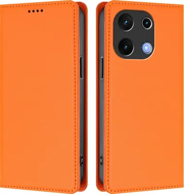 Obrázek produktu pro Kožené pouzdro pro Umidigi Note 100, magnetické flipové pouzdro zPolyuretankůže se stojánkem Oranžová