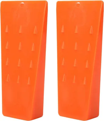 Productafbeelding van Zaagwig - Boomkap Wig - Bomen Vellen - Duurzaam Plastic - 14.2 cm - Oranje