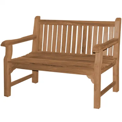 Produktbild von Teako Design Gartenbank Piceno Teakholz Massiv Wetterfest 120x67cm