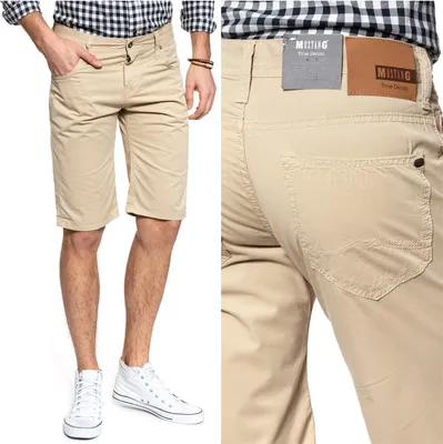 Produktbild von MUSTANG Herren, Shorts CHICAGO SHORT, Slim fit, W31, Beige, kurze, hosen,