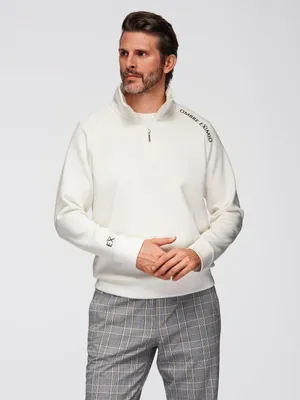 Produktbild von Ombre Clothing Herren-Kapuzenpulli ohne Kapuze Parnuck weiß L