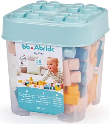 Image de Jouets 7916 : Blocs de construction BB Abrick, jeu éducatif, 50 pièces, à partir de 12 mois. Mes premiers blocs