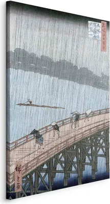 Zdjęcie produktu dla Obrazy Utagawa Hiroshige 80x120 cm włóknina płótno obraz 1 sztuka druk nowoczesna grafika ścienna XXL dekoracja ścienna projekt obraz ścienny sztuka abstrakcyjna l-E-12310-b-a