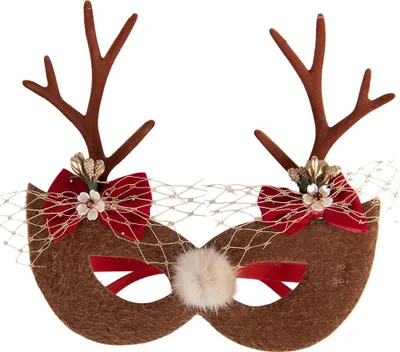 Produktbild von Clayre & Eef Weihnachtsbrille 19x4x18 cm Braun Kunststoff