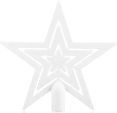 Produktbild von com-four® Weihnachtsbaumspitze Glitzer-Stern - Stern-Spitze für Weihnachtsbaum - Christbaumspitze für jede Baumspitze - Weihnachtsstern bruchsicher