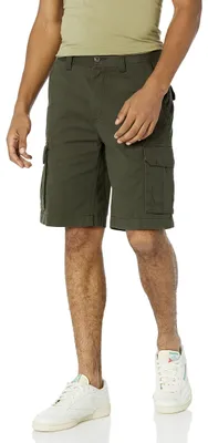 Obrázek produktu pro A. Pánské cargo kalhoty Essentials, klasický střih, 25 cm, s kapsami, tmavě olivově zelené barvy