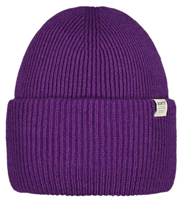 Imagen del producto de BARTS Haveno: Gorro de lana tipo beanie, color morado, con solapa