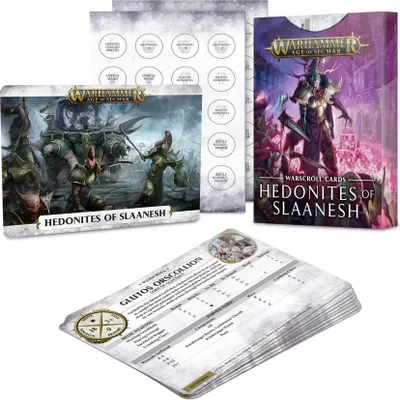 Produktbild von Games Workshop Battletome: Hedonites of Slaanesh, Spiel-Karten, Mehrfarbig