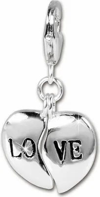 Produktbild von SilberDream Charm Schmuck Armband Anhänger Herz LOVE 925 Echt Silber FC3008