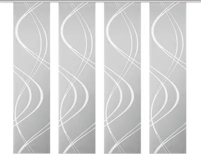 Produktbild von Schiebevorhang TIBERIO aus Dekostoff und Voile mit Scherli 245 x 60 cm