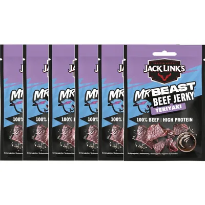 Immagine prodotto di Jack Links Beef Jerky Teriyaki Strisce sottili di manzo 25g confezione da 6