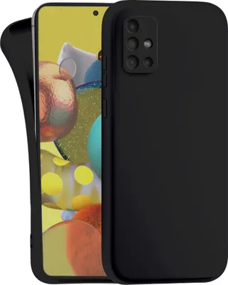 Produktbild von Hülle für Samsung Galaxy A71 4G - Handyhülle mit Kameraschutz Cover aus Silikon in Schwarz