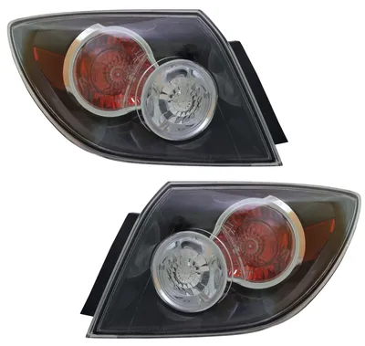 Für Mazda 3 BK 2006-2009 Rückleuchten Heckleuchten Schwarz LINKS + RECHTS in der Farbe Schwarz von AD TUNING GmbH & Co. KG