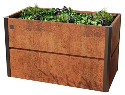Obrázek produktu pro Vyvýšený záhon 150 x 85 x 77 cm, ocel Corten, rezavý vzhled