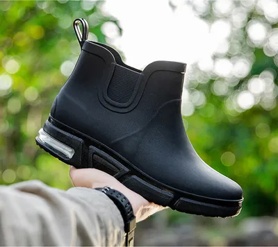 Produktbild von INF Gummistiefel für Herren, wasserdicht und rutschfest - Schwarz 42