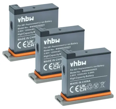 Produktbild von vhbw 3x Akku Ersatz für DJI AB1 für Tragbare Mini-Kamera (1250 mAh, 3,85 V, Li-Ion)