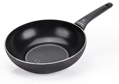 Produktbild von Moneta 0005554328, Rund, Wok-/Bratpfanne, Schwarz, Recy, Aluminium, 4 l
