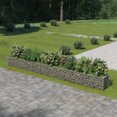 Produktbild von The Living Store Gabionen-Hochbeet Verzinkter Stahl 540×50×50 cm