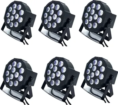 Zdjęcie produktu dla Oświetlenie sceniczne LED, moc 90W, sterowanie DMX, 6PCS12X12W RGBW, wtyczka EU