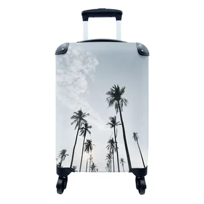 Produktbild von MuchoWow® Koffer Handgepäck Trolley Rollkoffer Kleine Reisekoffer mit 4 Rollen - Palmen - Sommer - Tropisch - Cabin Size < 55x40x23 cm & 55x40x20 cm - Fotokoffer - Kabinenkoffer - Boardgepäck - Reise-Box - Reisekoffer - Reisegepäck - Koffer mit Bild - Trolley für Kinder