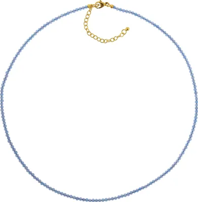 trendor 75480 Damen-Halskette Blauachat Ø 2,5 mm 1
