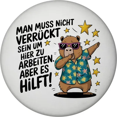 Produktbild von Es hilft verrückt zu sein Magnet mit Flaschenöffner mit Capybara