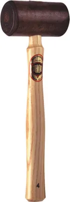 Produktbild von THOR Rohhaut Hammer, Rund Ø x l 50 x 110 mm, 380 g, mit Holzstiel