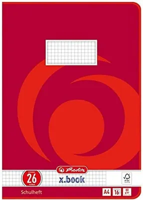 Immagine prodotto di Quaderno Herlitz x.book DIN A4 righello 26, 16 fogli a scacchiera con margine