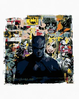 Produktbild von Zuty - Malen nach Zahlen - COMICS BATMAN, 40x50 cm, mit Keilrahmen (bereits gespannt)