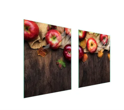 Image de Plaque de protection en verre pour cuisinière 85x52 ÄPFEL