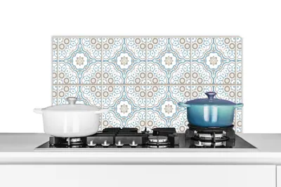 Obrázok produktu pre KitchenYeah® Splashback kitchen - Kuchynský splashback - Ochrana steny sporáka a drezu - Kvety - Portugalsko - Dizajn 80x40 - Alu-Dibond (alternatíva skleneného splashbacku) - Tepelne odolný - Splashback na sporák - Kuchynský splashback